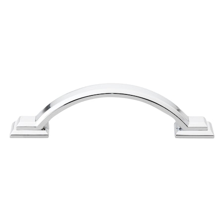 Gliderite Hardware 3 in. Center to Center Polished Chrome Arched Square Cabinet Pull - 4355-PC, 5PK 4355-PC-5